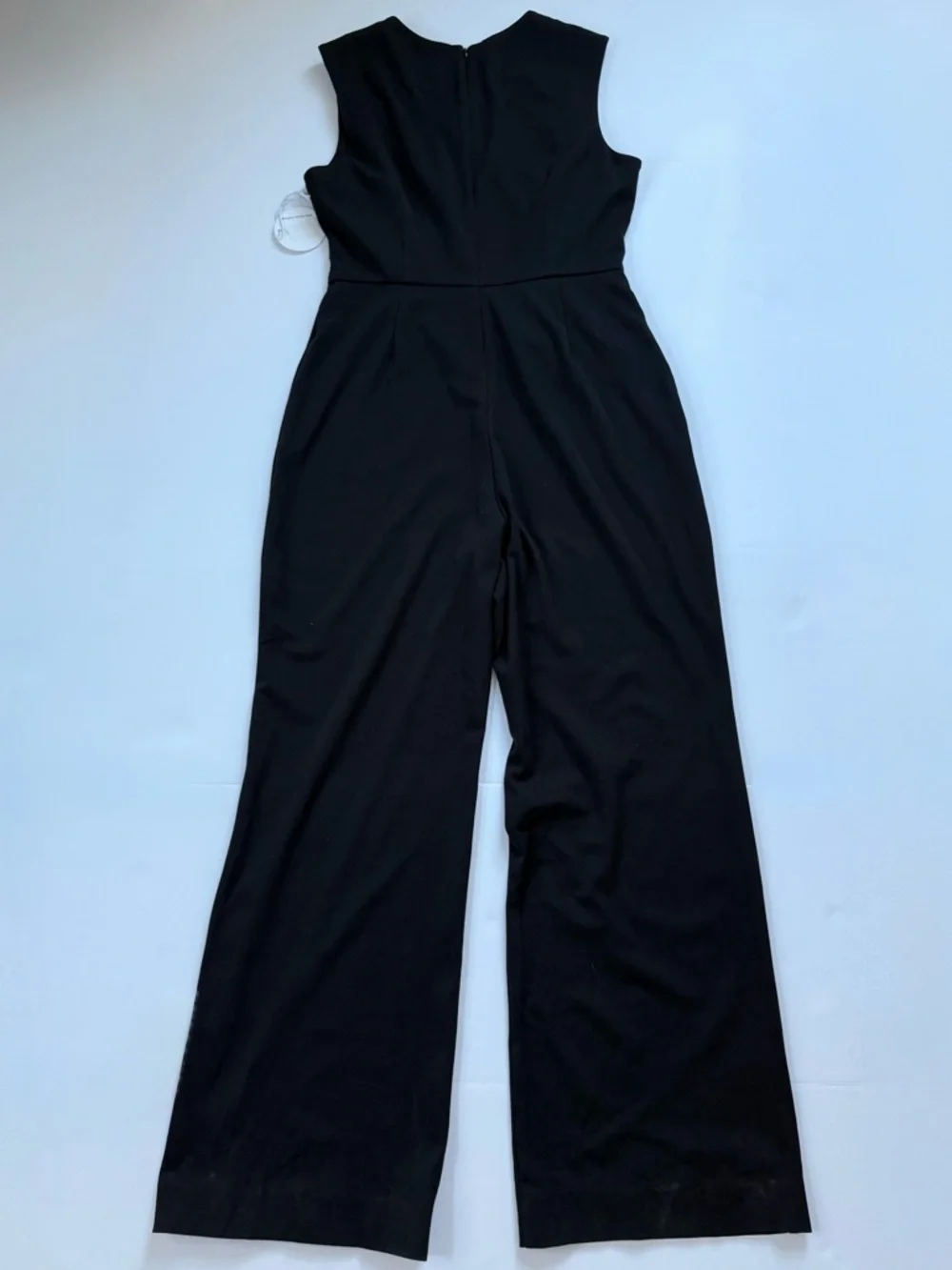 NWT STAUD Black Wide Leg Jumpsuit Ruched Bodice Size 14 - Picture 2 of 8